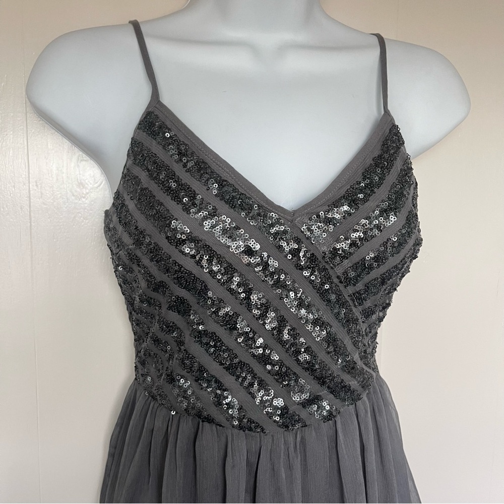 Hollister XS gray sequin top mini dress - Picture 4 of 7